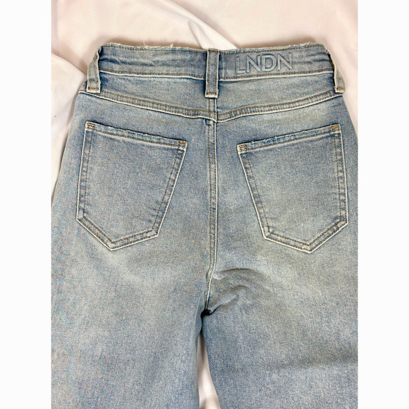 LNDN Landon Denim High Rise Straight Leg Distressed Jeans 25" Waist - Picture 16 of 16